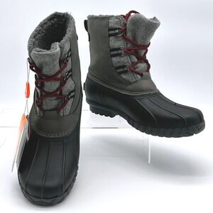 Sporto Size‎ 6 Nina Waterproof Duck Boots Winter Snow Booties Gray Black Women's
